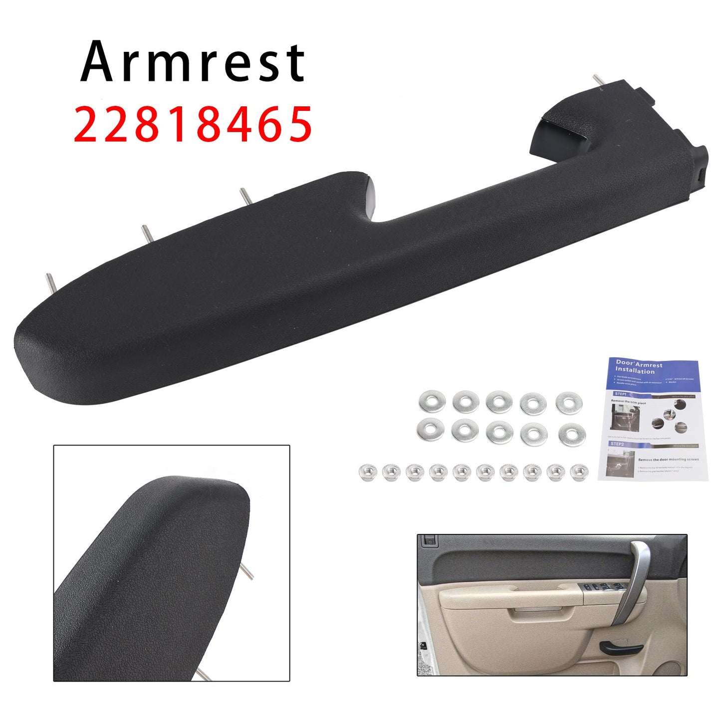 Front Left Armrest Repair Kit Fit For Chevy Silverado 1500 2500HD 3500HD 10-2014