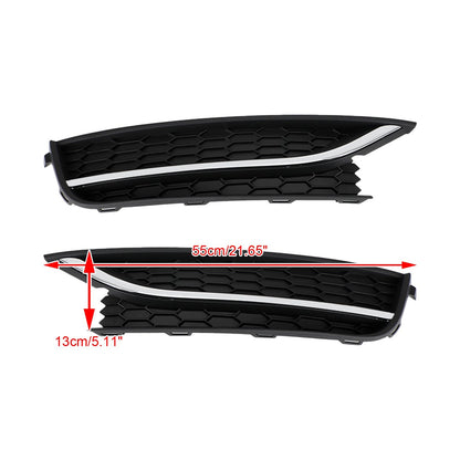 2PCS Front Driving Fog Light Cover For VW Passat 2012-2015 Black/Chrome