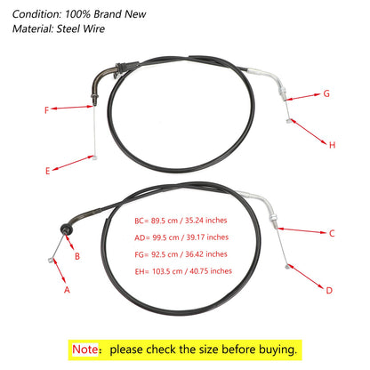 Throttle Cable Wires For Yamaha XVS400 DS400 V-star 96-12 / XVS650 V-star 98-15