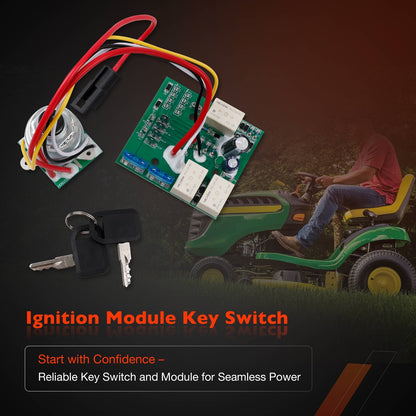AM132500U Ignition Switch Module w/ Keys For John Deere LX255 GX255 AUC15805