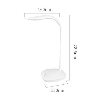 USB LED Desk Light Dimmable Bedside Reading Lamp Rechargeable Touch Control