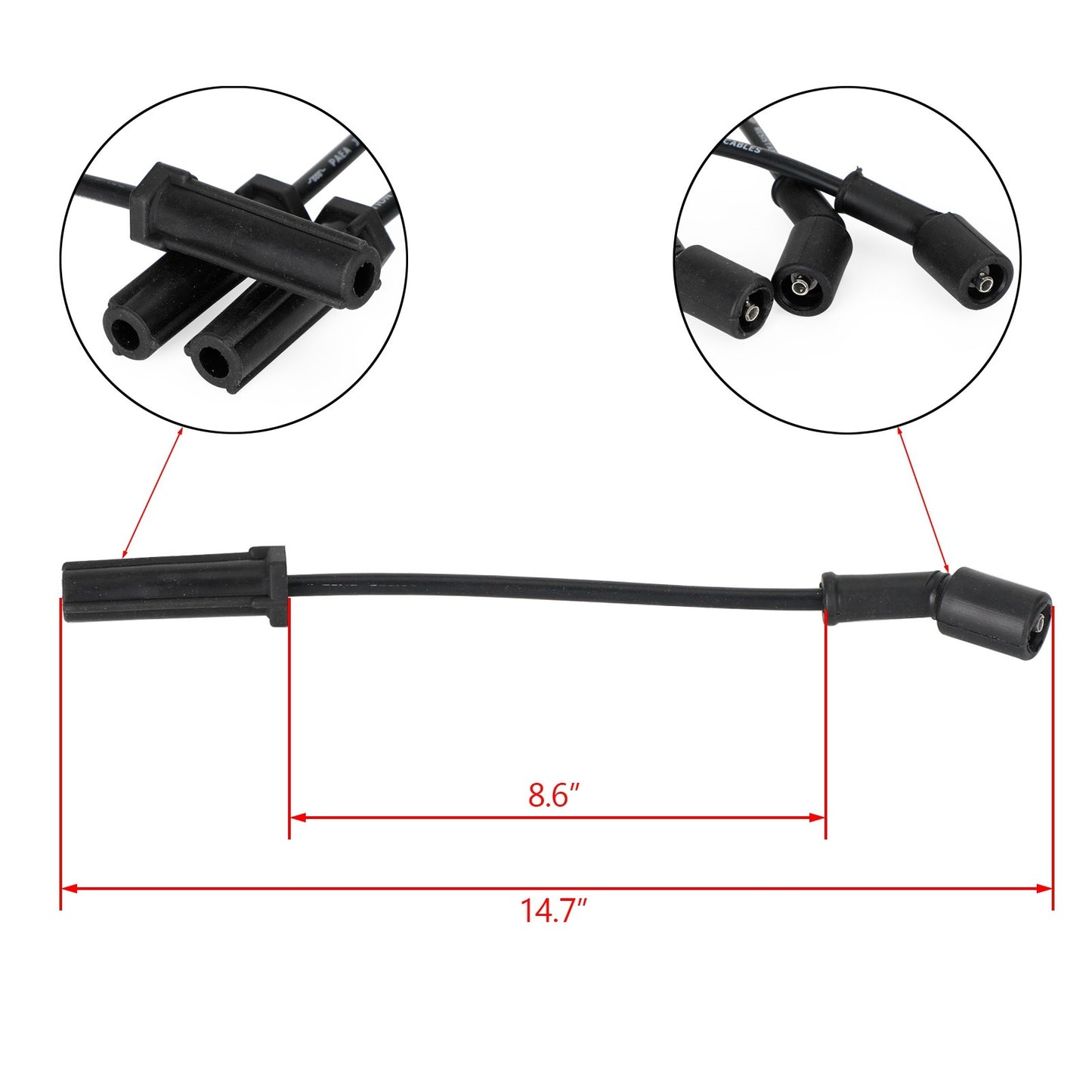 8PCS Square Ignition Coil+Spark Plug+Wires 12611424 For Silverado 1500 Tahoe GMC