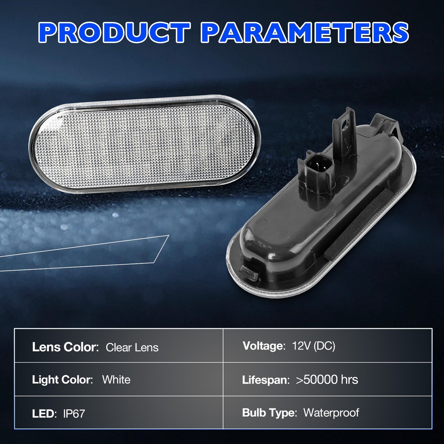 LED Truck Bed Light Lamp Assy Kit w/ Wires For 2021-25 Ford F-150 Plug-and-Play