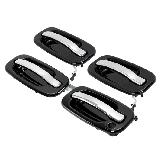 Solid Spare Outer Exterior Door Handles Set of 4 For Chevy Silverado GMC Cadillac 1999-2006