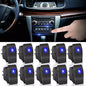 10PCS Waterproof Marine Boat Car Rocker Switch 12-24V SPST ON-OFF 4PIN Blue LED