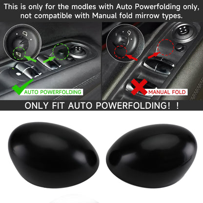 Mirror Covers for MINI Cooper R55 R56 R57 R58 R59 R60 R61 Power Fold Mirror.