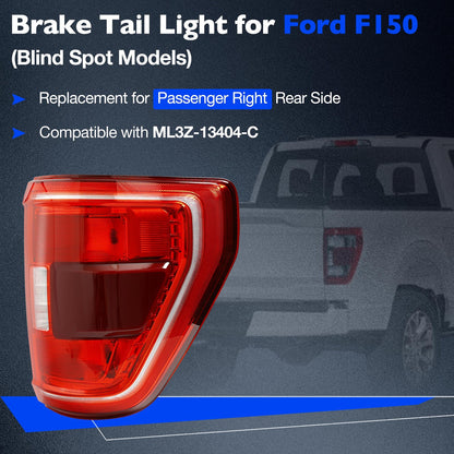 Rear Right Side Tail Light Brake Lamp w/ Blind Spot Fit 2021-23 Ford F-150 F150
