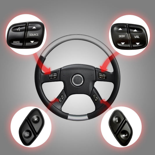 4Pcs Steering Wheel Switch Control Buttons For Chevy Silverado 1500 GMC Sierra