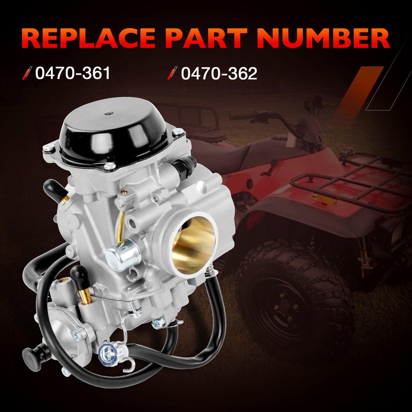 0470-362 0470-361 Carburetor Carb Kit For 98-01 Arctic Cat ATV 400 500 2x4 4x4