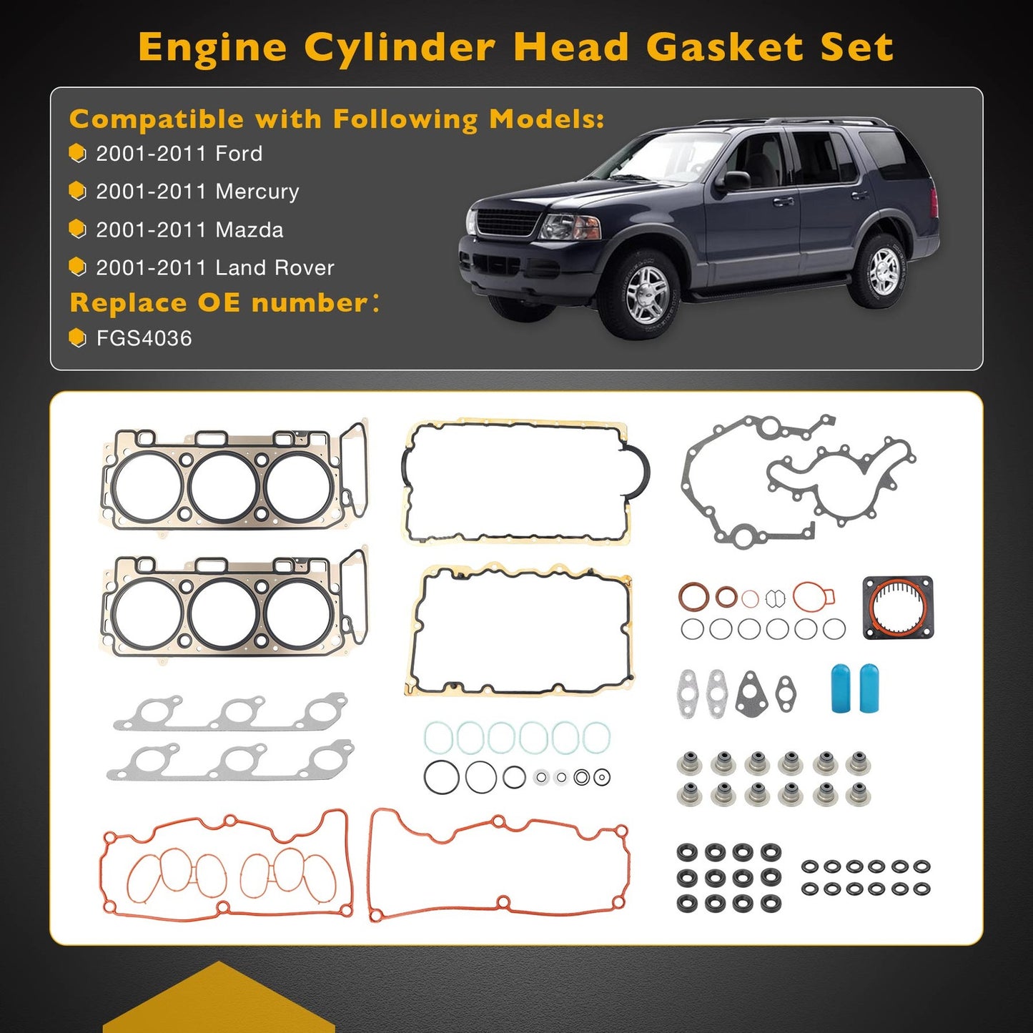 4.0 MLS Headgasket Engine Conversion Gasket Set Fit 2001-11 Ford Ranger Explorer