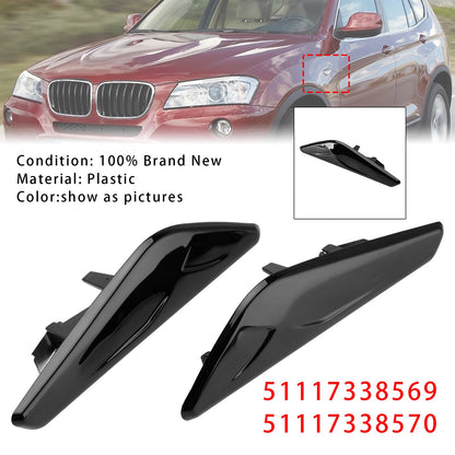 Left+Right Front Fender Black Trim 51117338569+51117338570 For BMW X3 F25 X4 F26