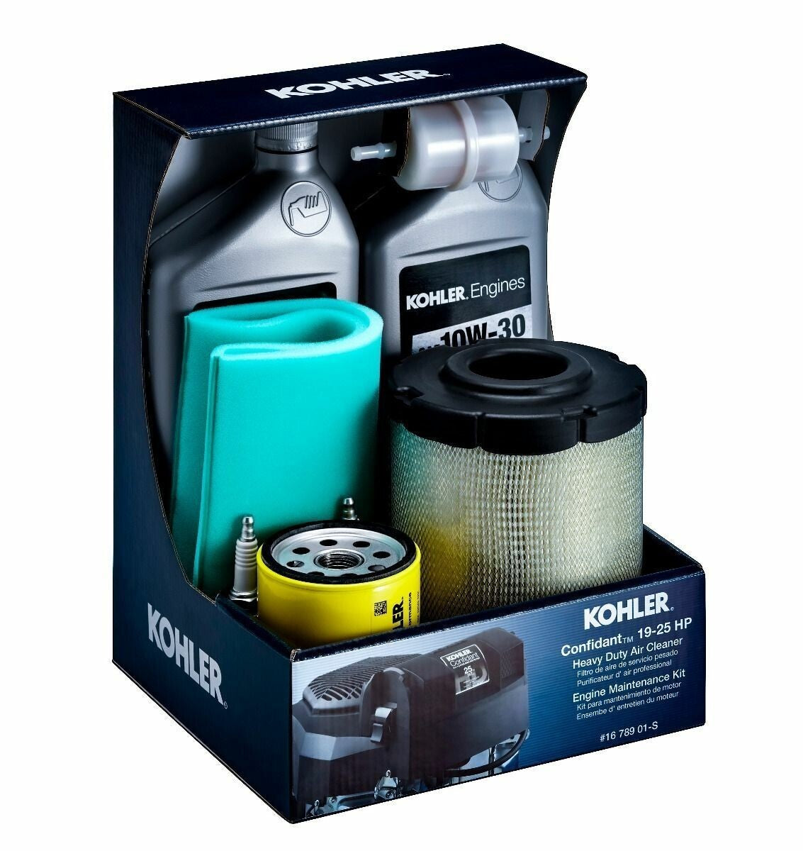 Solid Spare Kohler Maintenance Kit For Confidant Twin Engines 16 789 01-S
