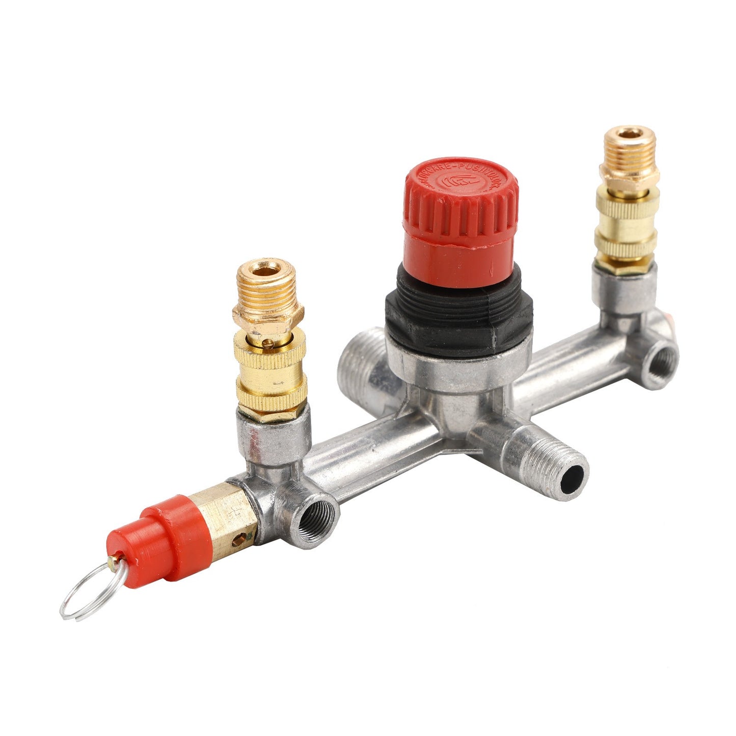 Air Compressor Pressure Valve Switch Control Manifold Regulator Gauges Tool'