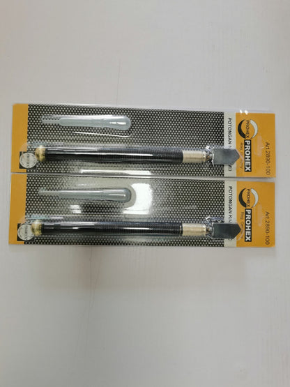 2X Diamond Glass Cutter Metal Handle Oil Feed Cutting Tool Steel Blade