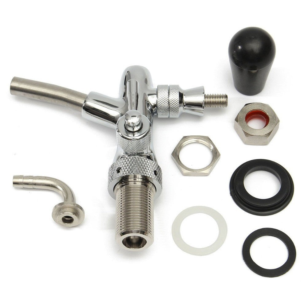 Adjustable Draft Beer Faucet G5/8 Shank w/ Chrome Plating For Kegerator Tap