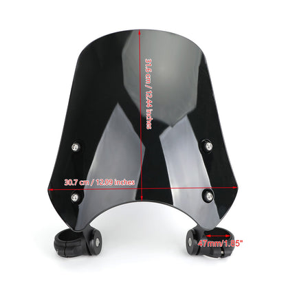 ABS Motorcycle Windscreen Windshield For Dyna Softail Models Black New
