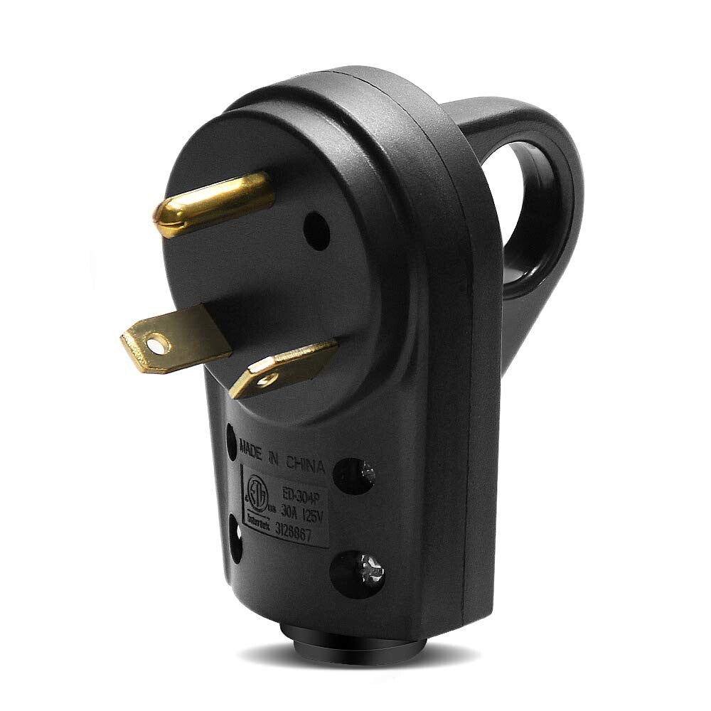 30 Amp RV Plug Replacement Male Plug End Camper Power Adapter 30A