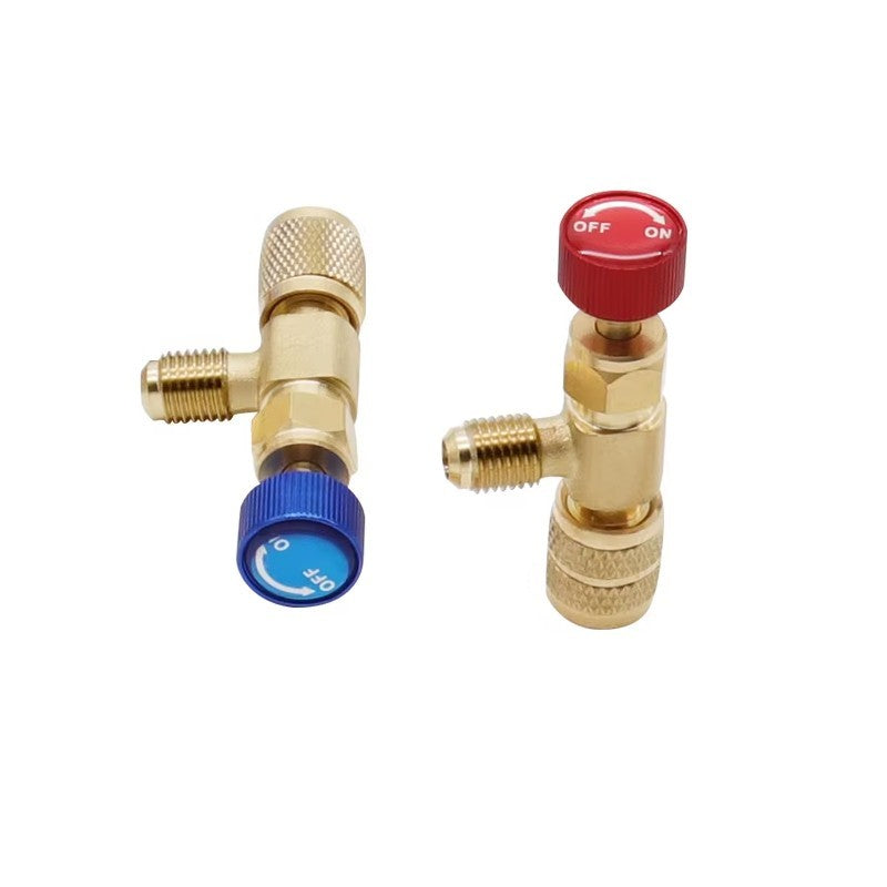 2PCS R410 R22 Refrigerant Service Charging Shut off Adapter Control Valve HVAC