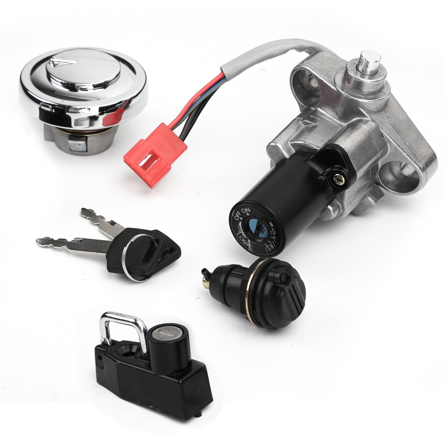 Ignition Switch Tank Cap Helemt Storage Lock Set For Yamaha XVS 125 250 650 1100