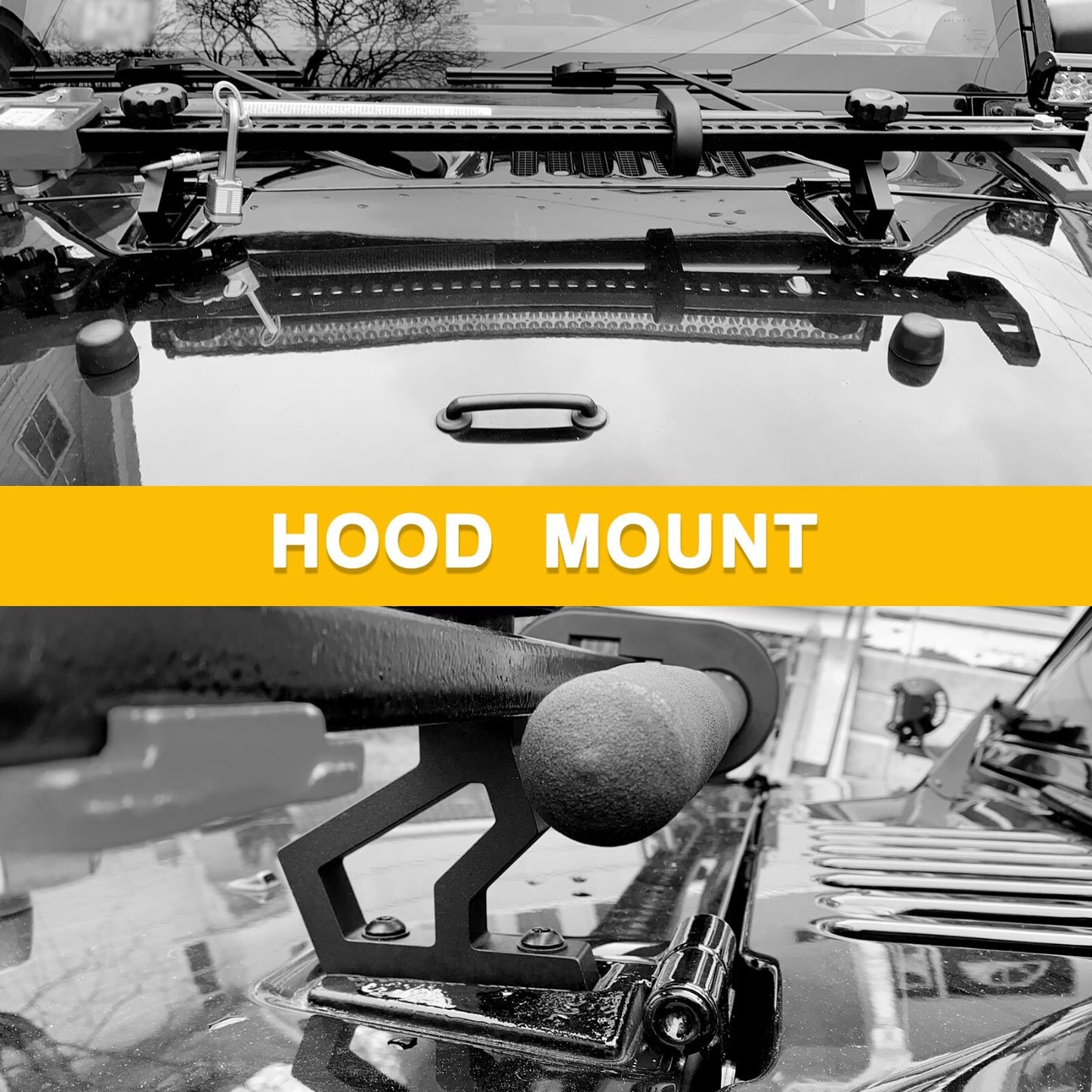 Hi-Lift Jack Mounting Bracket For 07-18 Jeep Wrangler JK Hood Hinge Bracket Kit