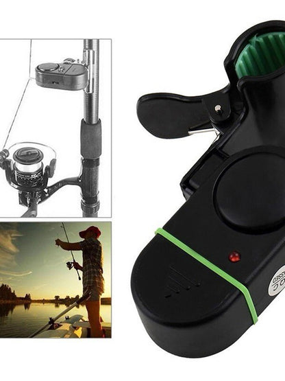 4PCS Fishing Bite Alarm,Electronic LED Clip On Fish Rod Fishing Bite Sound Alarm