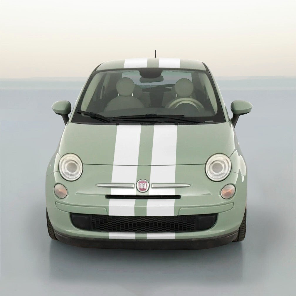 6" VINYL RALLY STRIPES RACING STRIPE KIT HOOD TRUNK ROOF DECAL KIT For FIAT 500