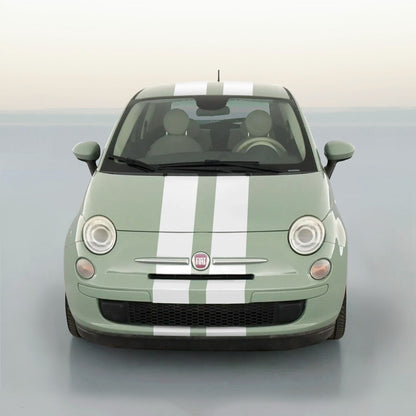 6" VINYL RALLY STRIPES RACING STRIPE KIT HOOD TRUNK ROOF DECAL KIT For FIAT 500