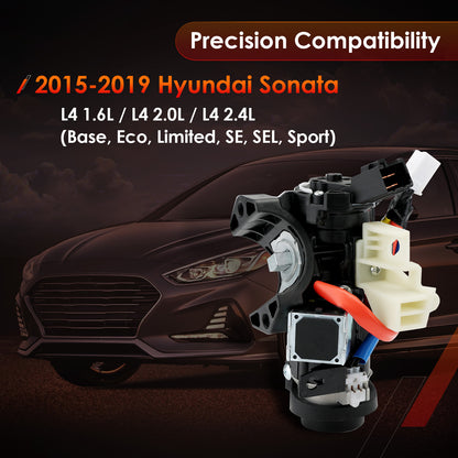 Ignition Lock Cylinder Switch & Cylinder Housing w/ Key For 15-19 Hyundai Sonata