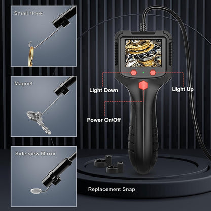 1080P LED Handheld Industrial Endoscope Borescope 8mm Inspection Snake Camera