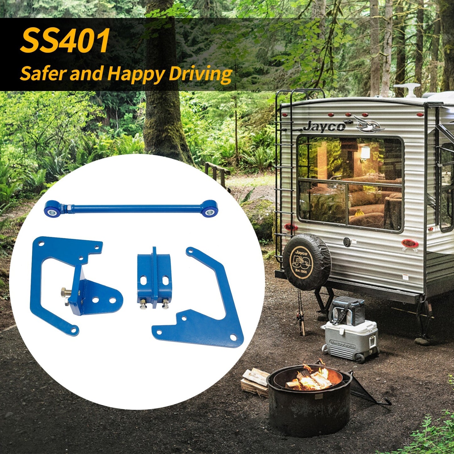 SS401 Rear Track Bar Adjustable Trac Bar for Ford F-53 V8 V10 Kodiak C4500 C5500