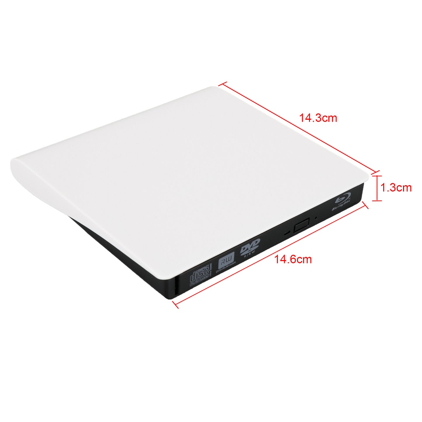 2 IN 1 USB&Type-c External  Disc Writer + Reader Burner for Mac Windows