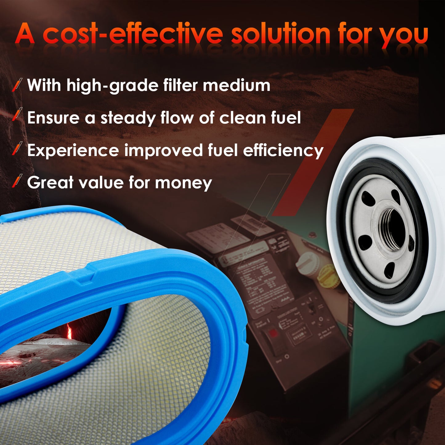 Air Oil Fuel Filter Kit For Fleetguard Onan Cummins HDKAH HDKAJ HDCAA 1492513