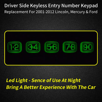 Driver Door Keyless Entry Number Keypad for 01-12 Lincoln Ford F-250/350/450/550