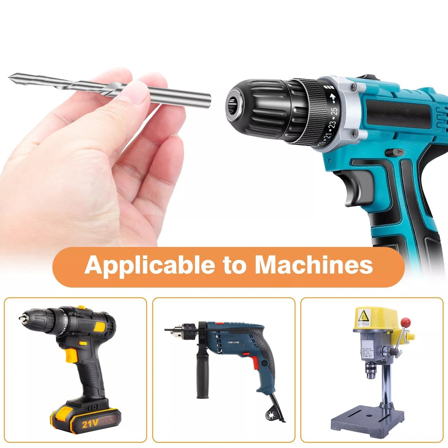12Pcs Drywall Cut Out Bit 3/16" Guided Point Router Bits Rotary Tool Saw Bit