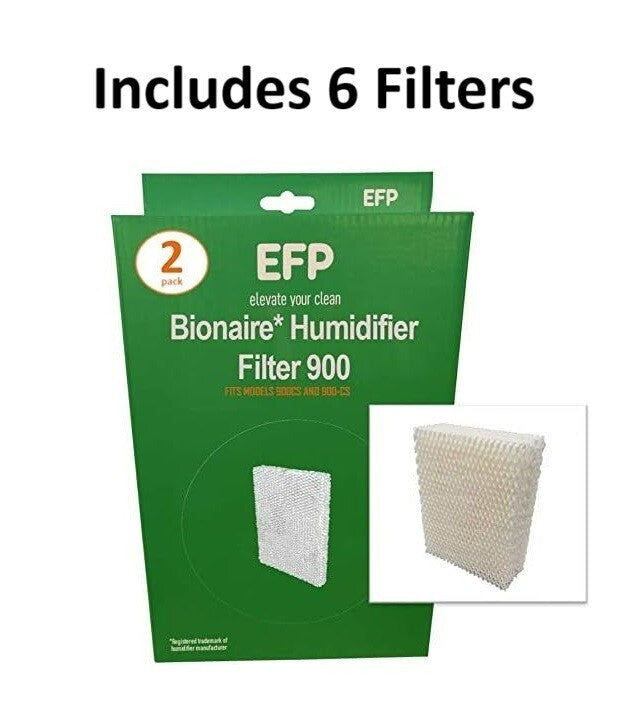 Solid Spare (6) EFP Humidifier Filter for Bionaire C22 C33 W2 W2S W6 W6H W6S W7 W9 W9H W9S