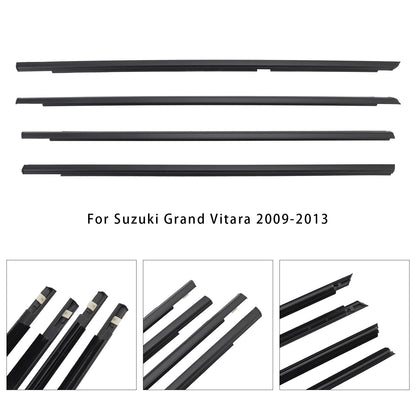 4PCS Door Glass Belt Outer Molding Weatherstrip For Suzuki Grand Vitara 09-13