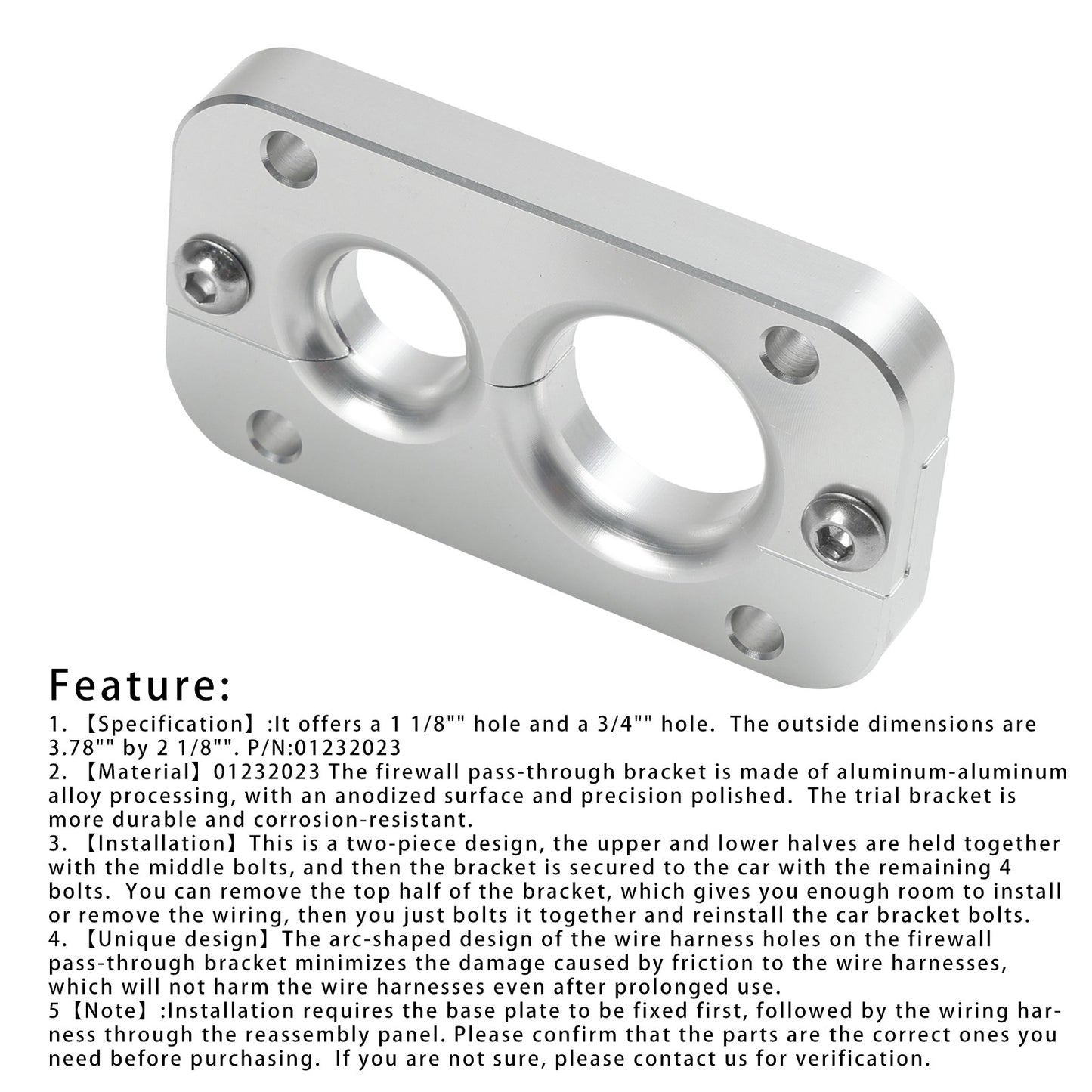 Terminator Firewall Pass Through- Eliminates Gromet 01232023 For Holley