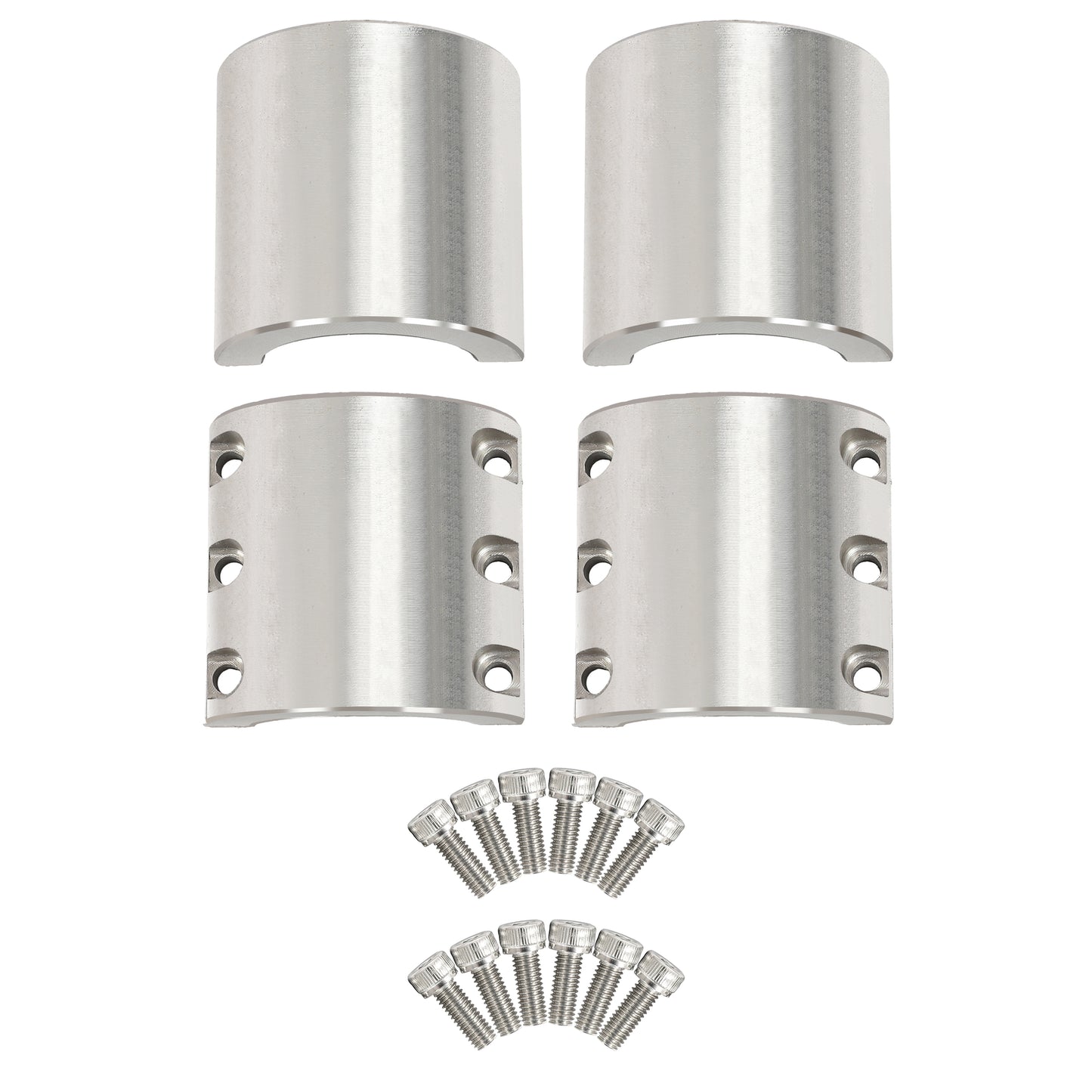 Solid Spare 2Pcs Universal 2" Inch OD Size Tube Clamps Roll Cage Mount Cage Long