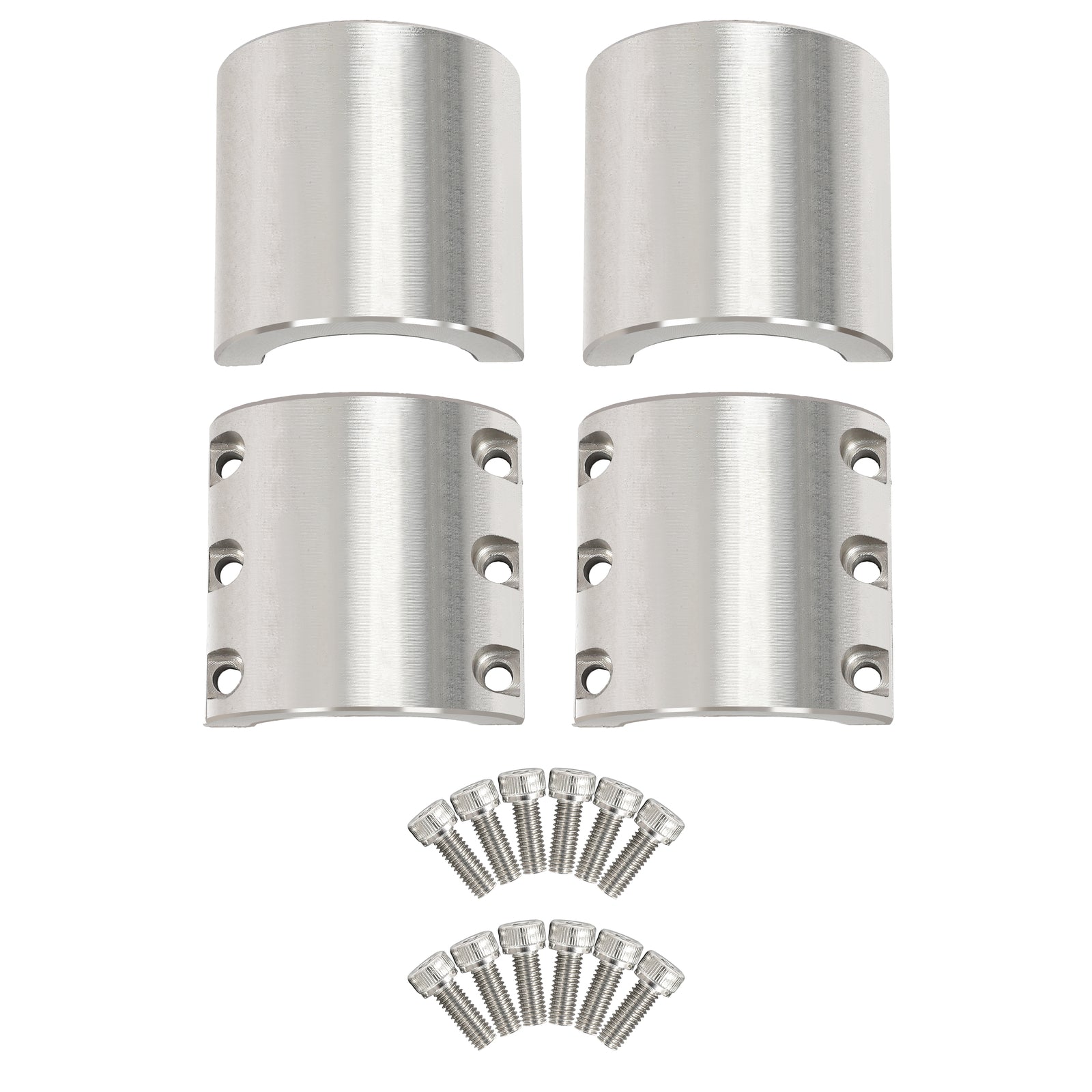 Solid Spare 2Pcs Universal 2" Inch OD Size Tube Clamps Roll Cage Mount Cage Long