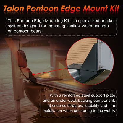 Pontoon Edge Mount Kit For Talon Shallow Water Anchor Steel Mount 1810225