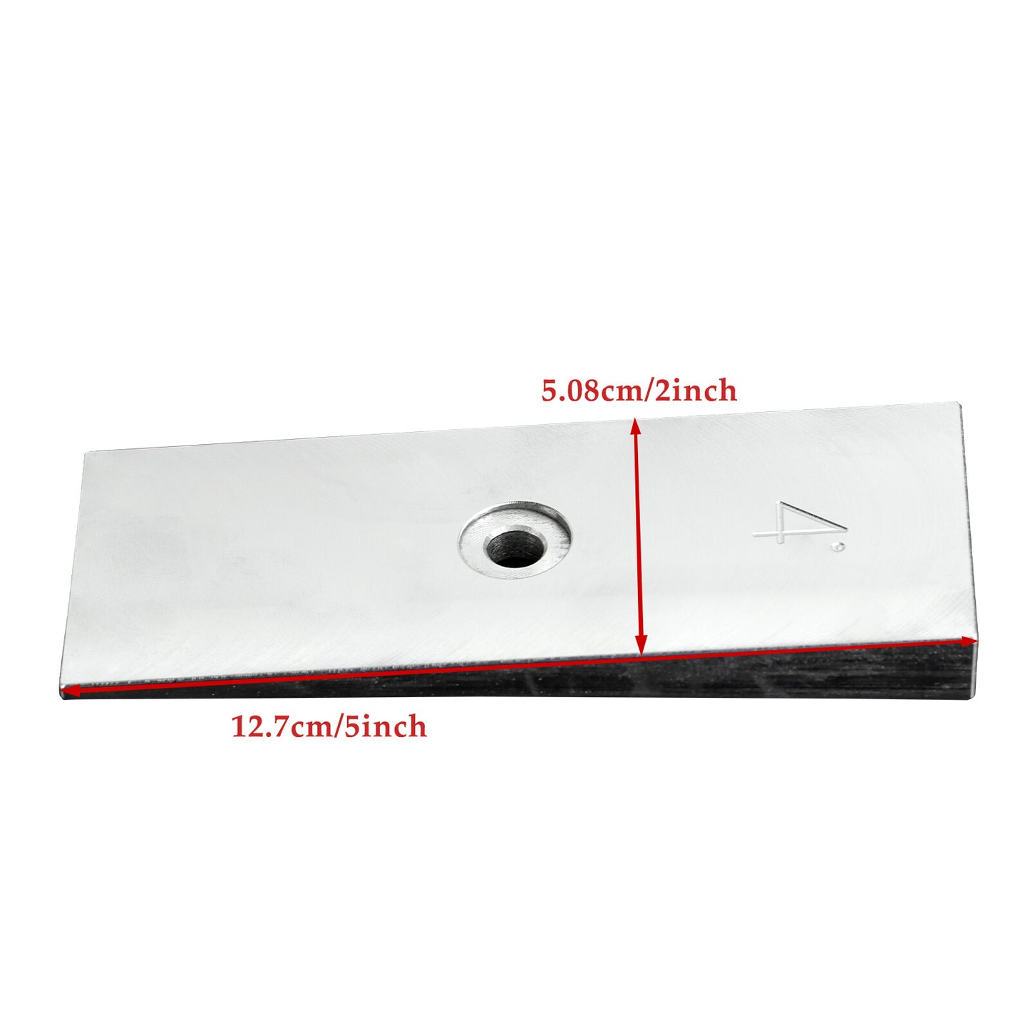 2PCS 2" Wide 4°Degree Steel Leaf Spring Degree Shims Silver~~