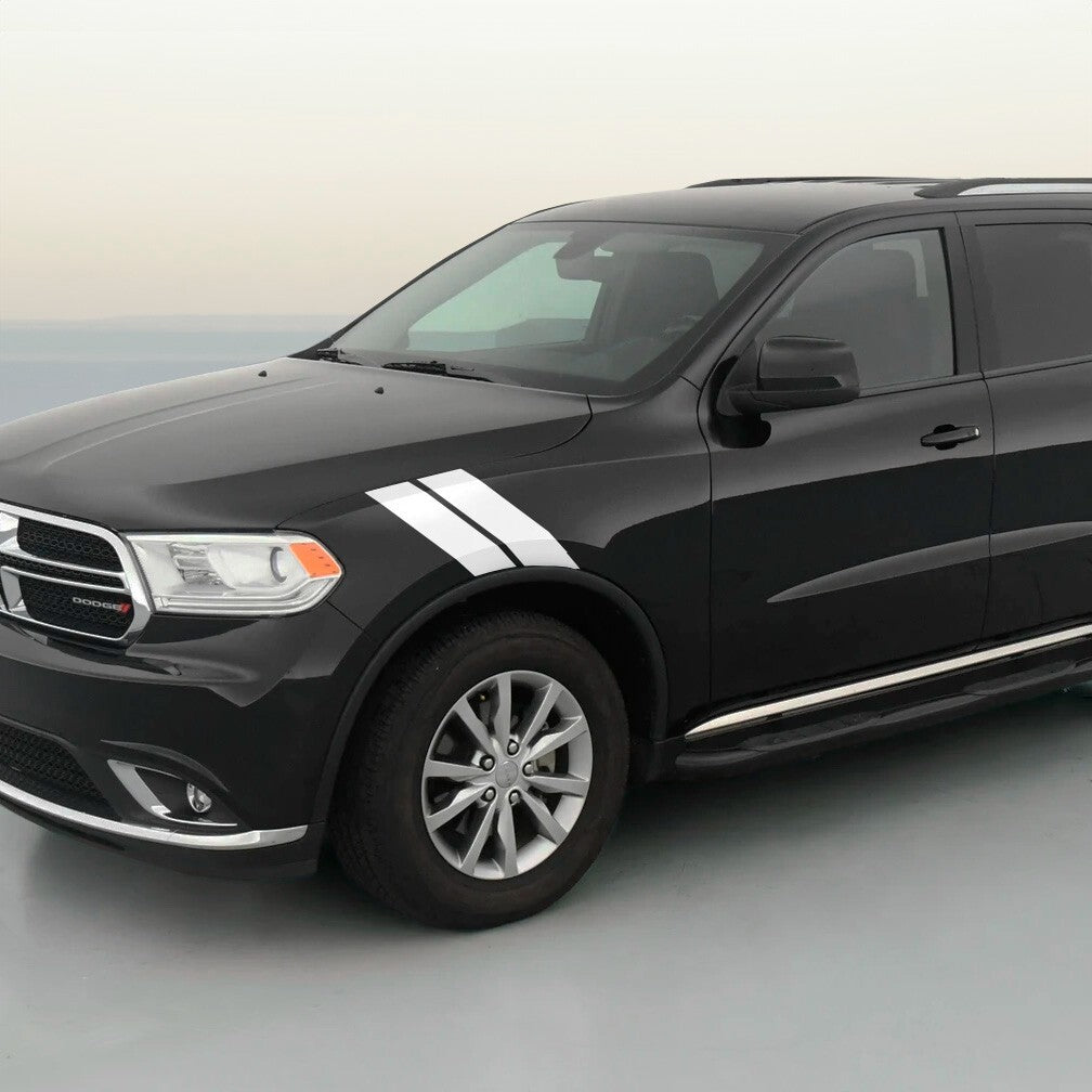 4" Dual Fender Stripe Hash Mark Stripe Decal Graphic Kit For Dodge Durango
