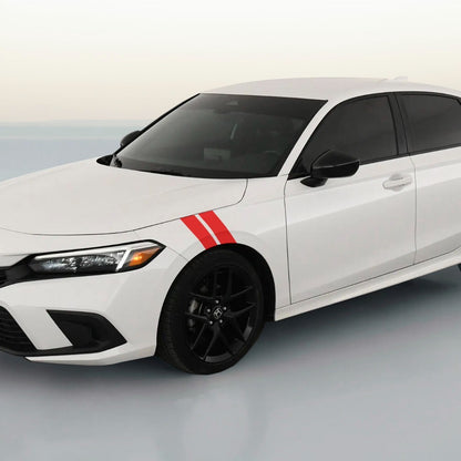 3" Fender Stripe Hash Mark Stripe Decal Graphic Kit For Honda Civic