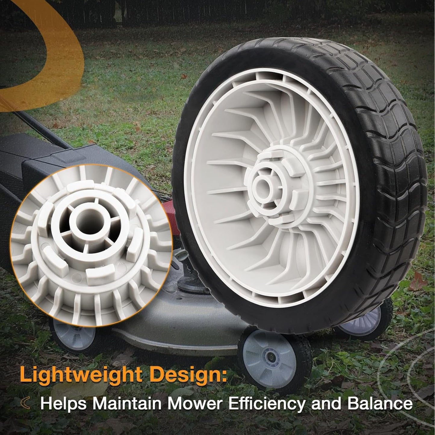 2-Pack 8" Lawn Mower Rear Wheels For Honda HRR216 HRS216 HRT216 42710-VE2-M02ZE