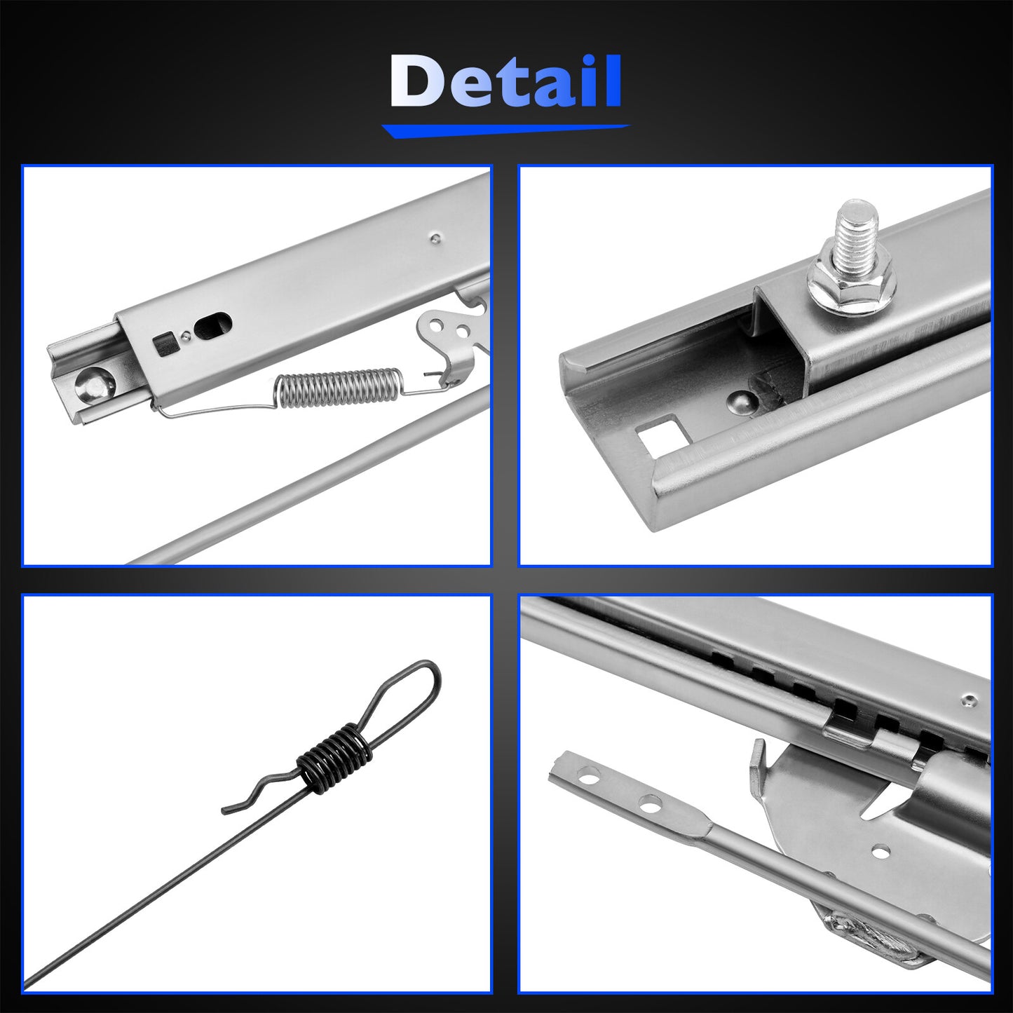Universal Adjustable Seat Slider Dual Locking Rails Brackets Kit For Bucket Seat
