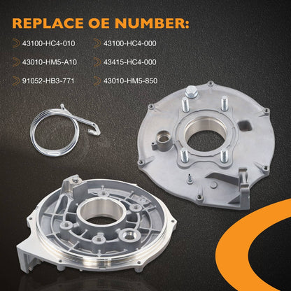 Rear Brake Backing Plate & Bearing Seals Kit For Honda Fourtrax TRX300 TRX300FW