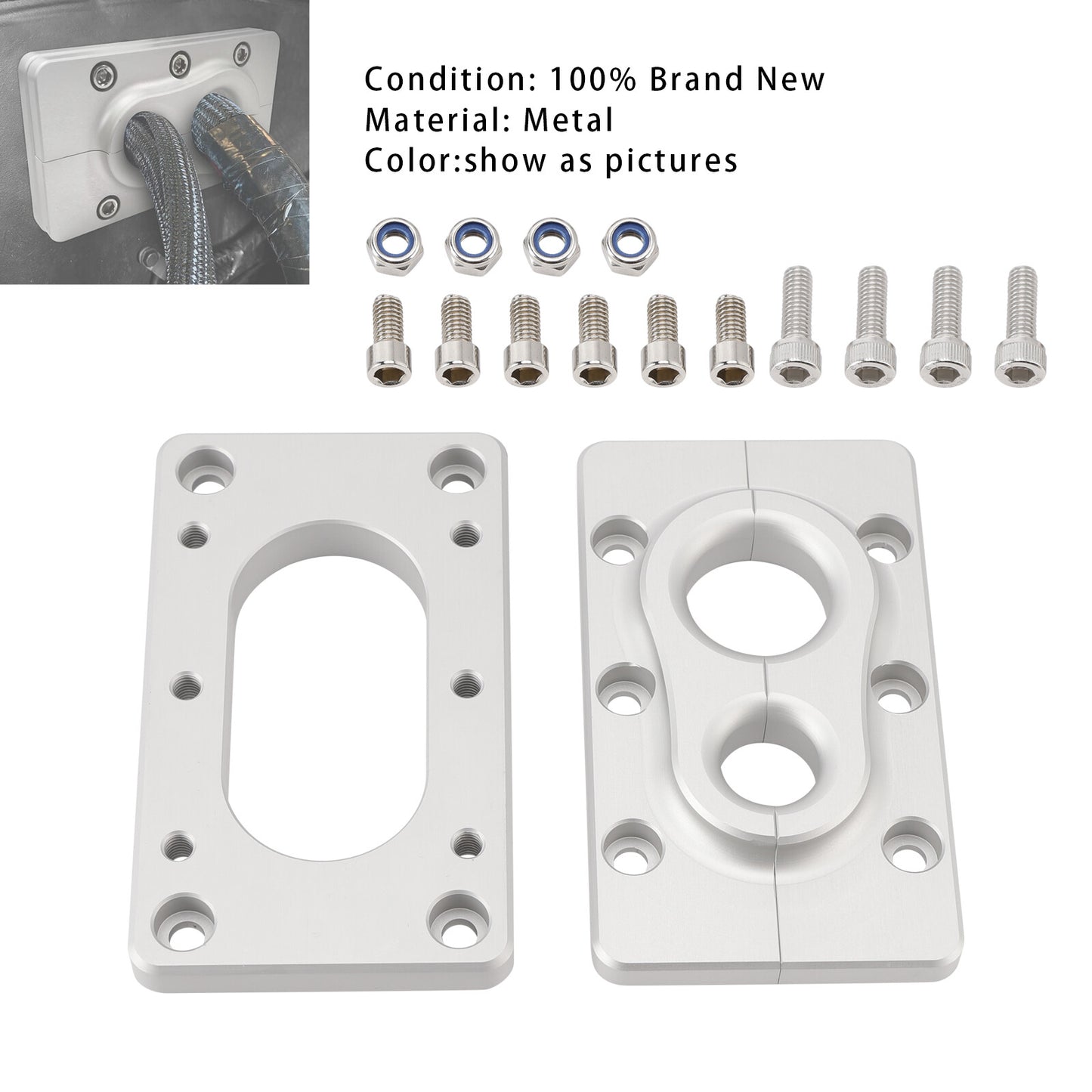 Aluminum Fire Wall Pass Through Raw Bracket For Holley Terminator x Max