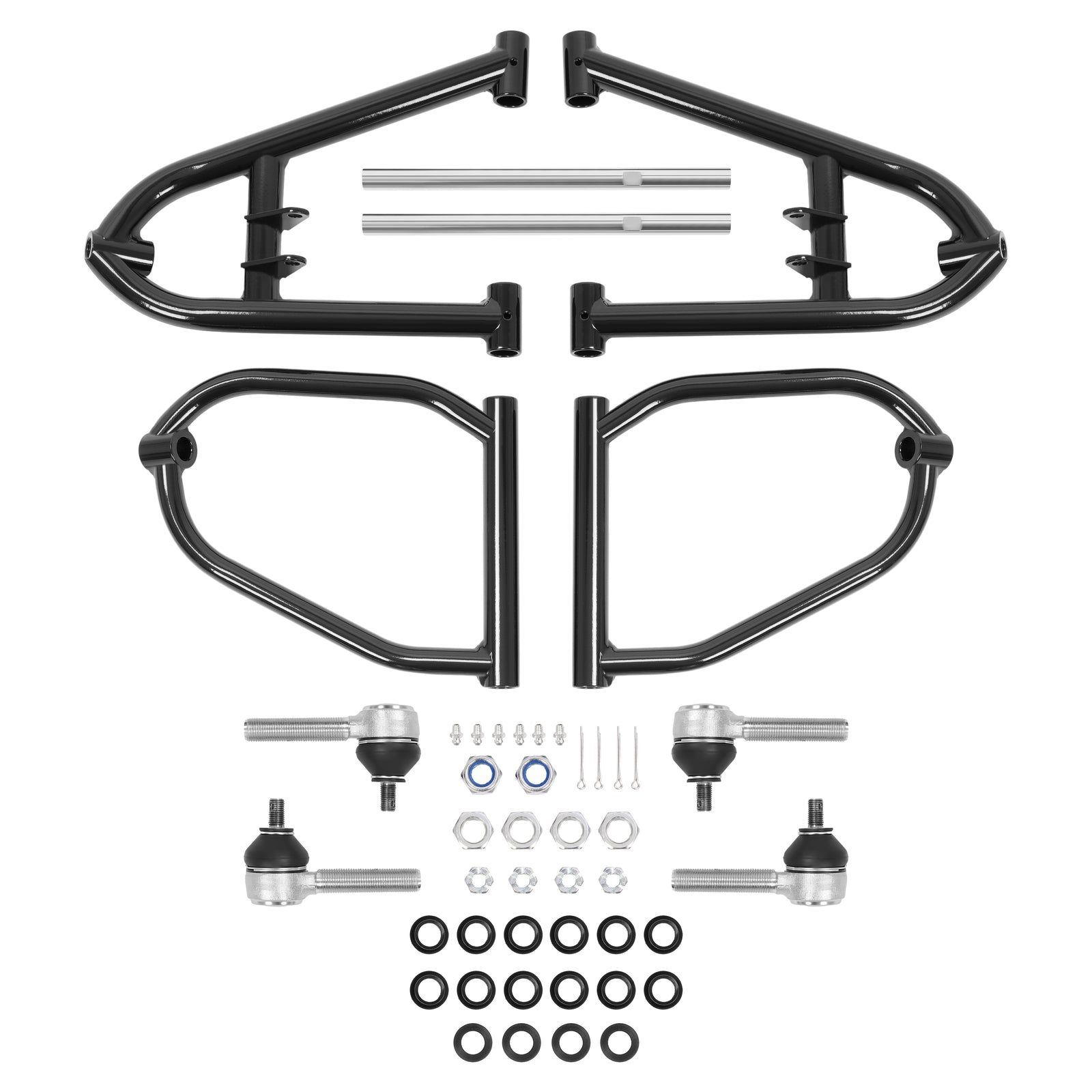 Solid Spare Black Front Extended A-Arm For Yamaha Raptor 250 YFM250R 2008-13 Powder Coated