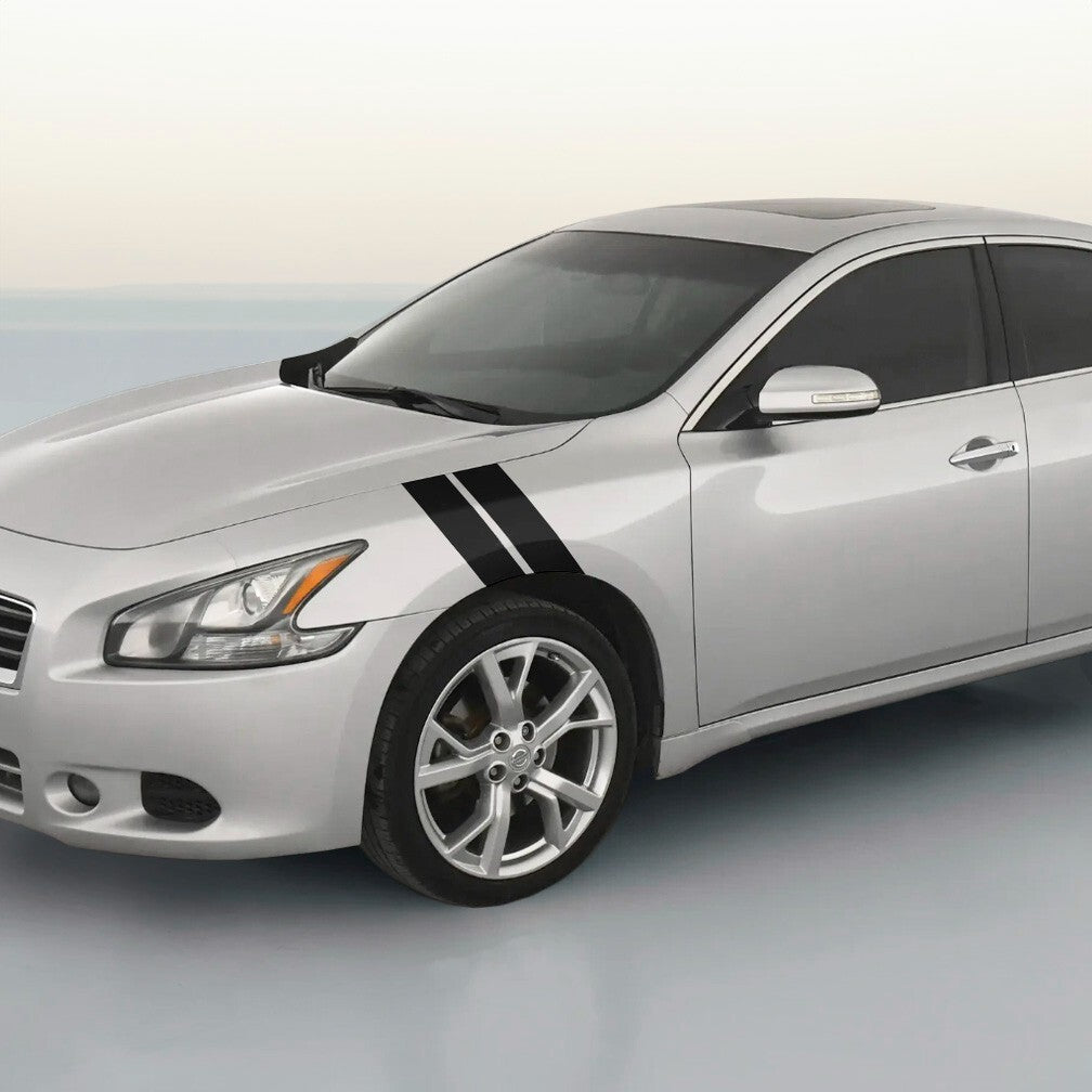 4" Dual Fender Stripe Hash Mark Stripe Decal Graphic Kit For Nissan Maxima