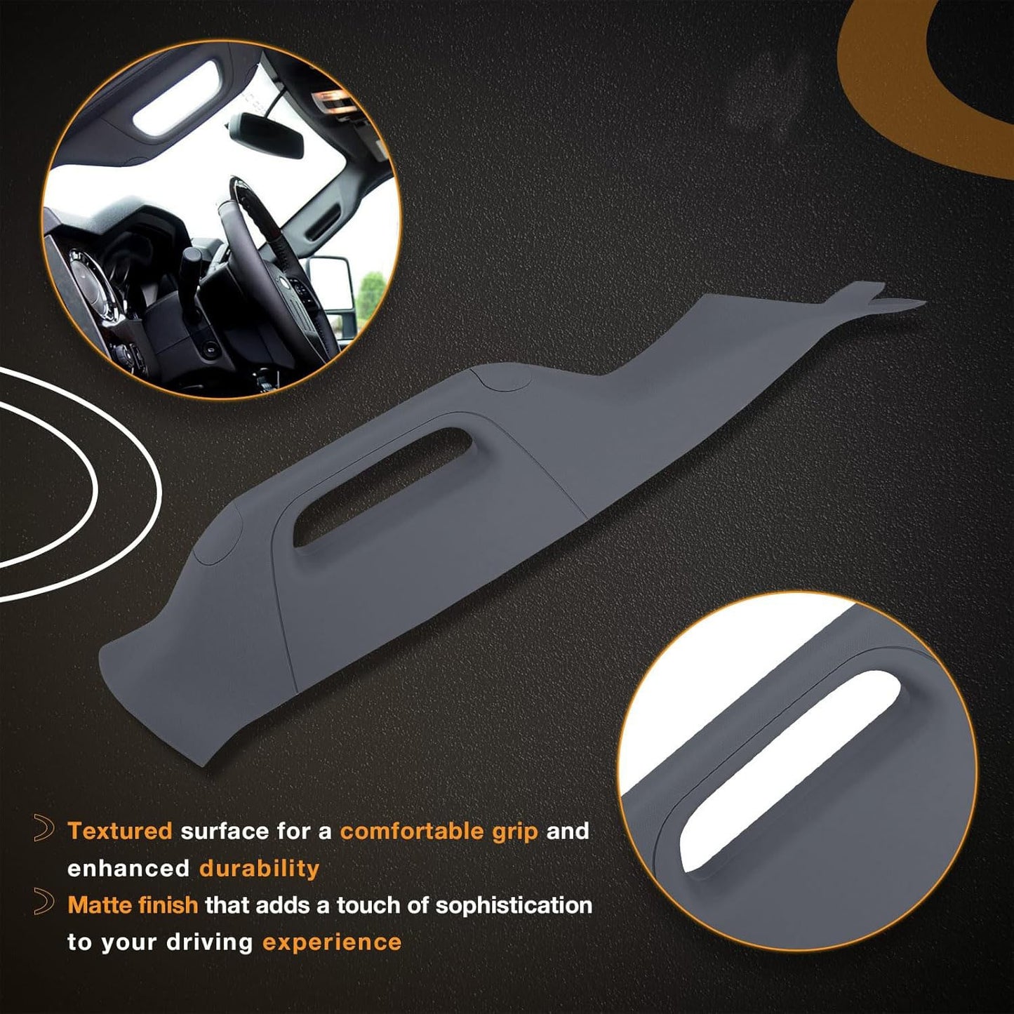 A Pillar Grab Handle Fit 11-16 Ford F-250 F-350 F-450 F-550 Gray BC3Z-2503598-AC